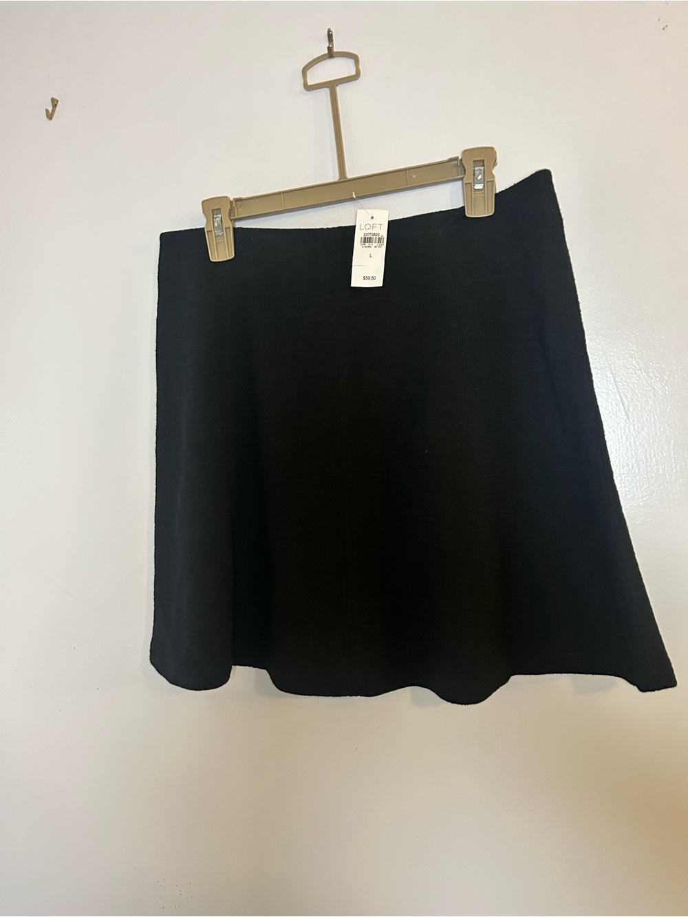 LOFT Black Mini Skirt with Gentle Flare